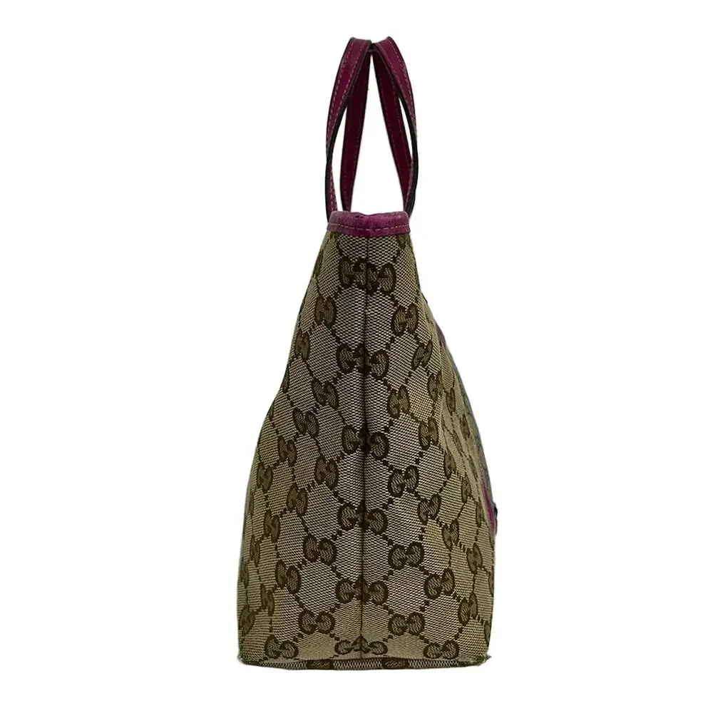 Gucci Zoo, Children's, GG Pattern Tote Bag 271101 Beige Dark Brown Multi